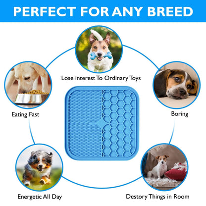 Foodie Puppies 2 Section Lick Pad with Spatula for Dogs & Cats