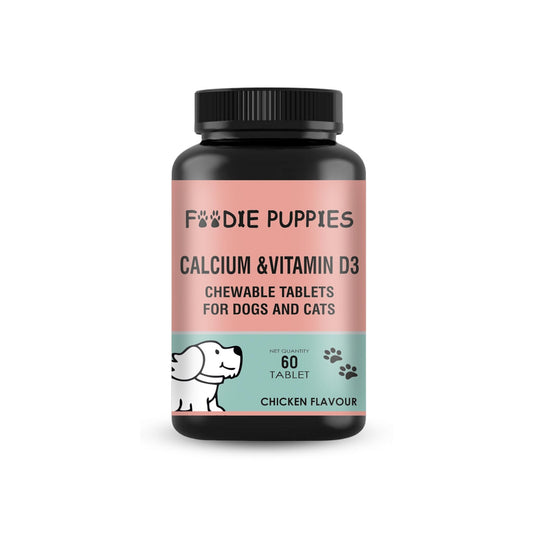 Foodie Puppies Calcium & Vitamin D3 60 Tablets for Dogs & Cats