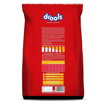 Drools Puppy Dry Dog Food, Chicken and Egg, 20kg