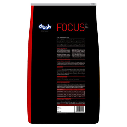 Drools Focus Starter Super Premium Dry Dog Food, Chicken Flavor, 1.2kg