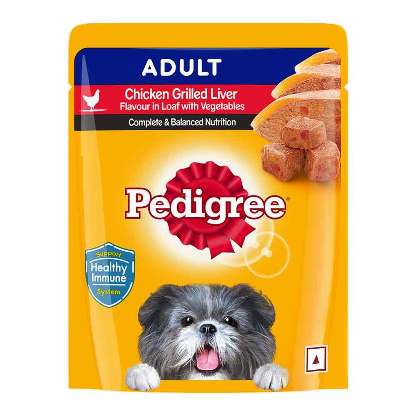 Pedigree Adult Dog Wet Food, Chicken Grilled Liver 70gm, Pack of 30
