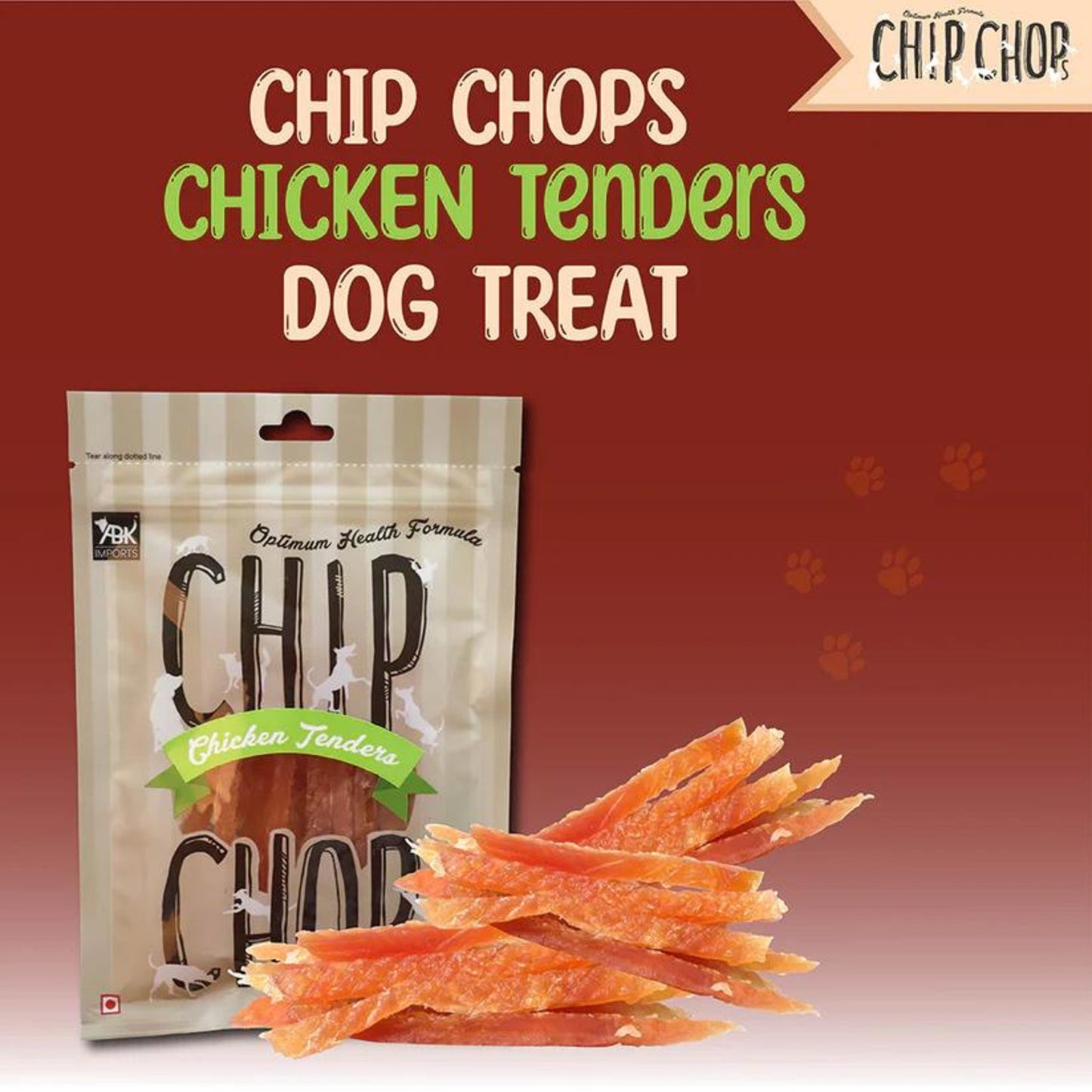 Chip Chops Dog Treats - Chicken Tenders (70gm, Pack of 12)