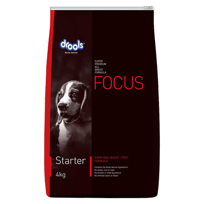 Drools Focus Starter Super Premium Dry Dog Food, Chicken Flavor, 4kg