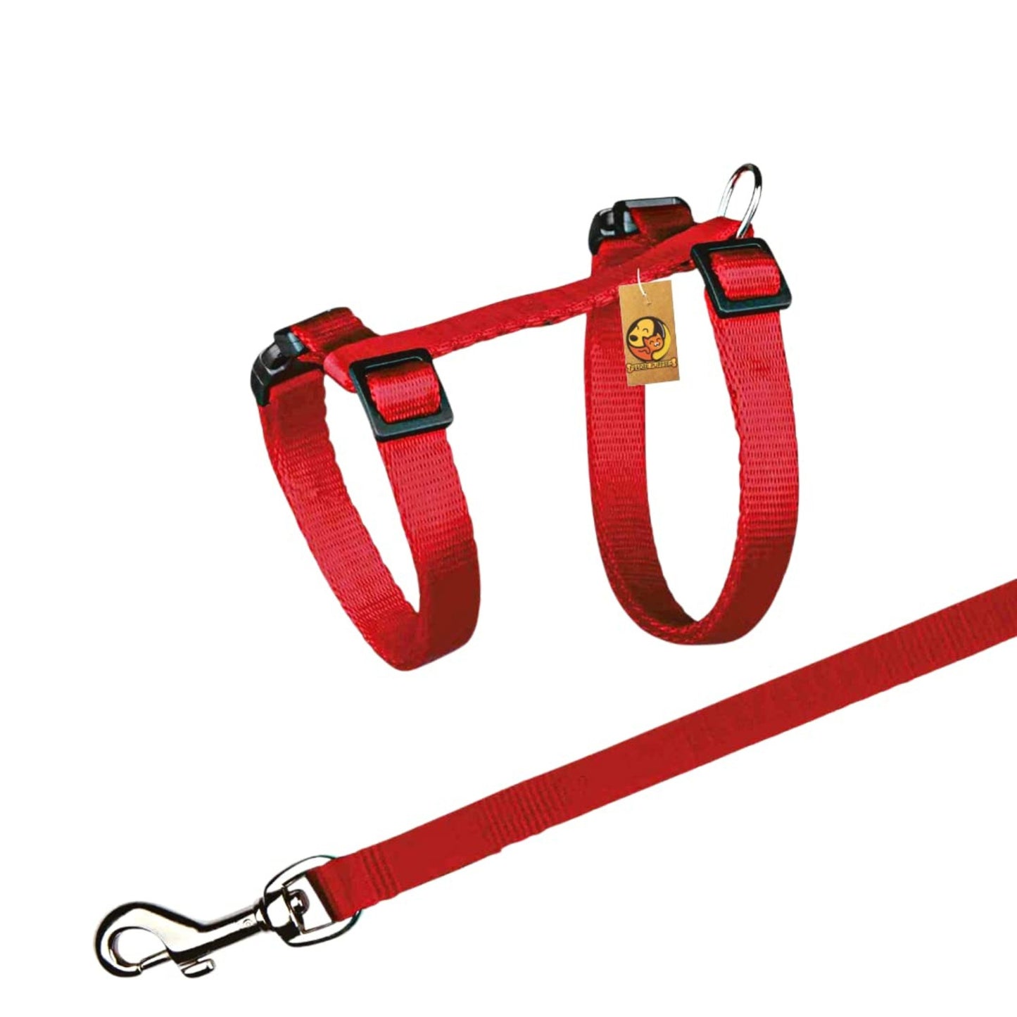Foodie Puppies Adjustable Harness & Leash Set for Cats, (Color May Vary)
