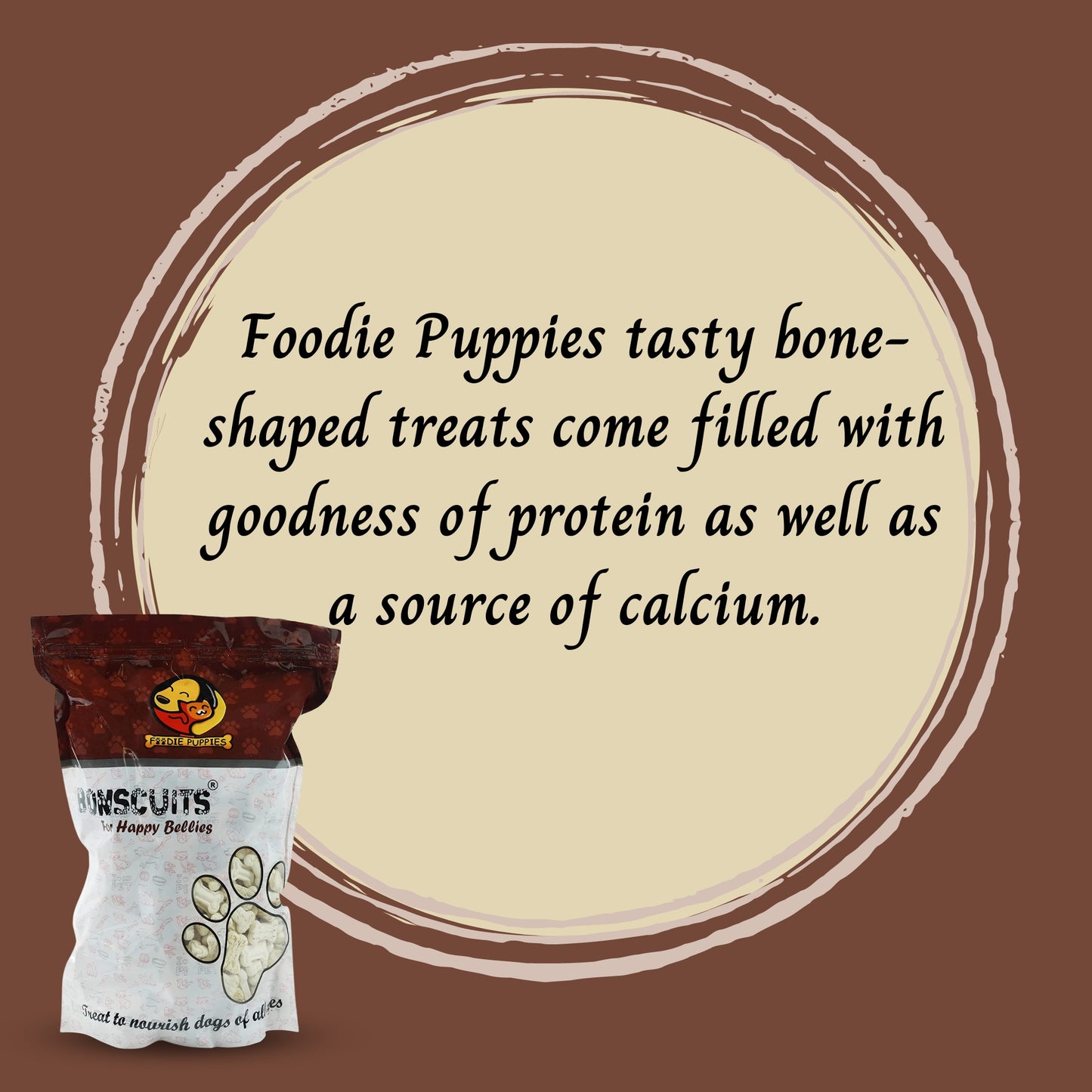 Foodie Puppies Crunchy Milk Biscuits for Dogs & Puppies - 900gm