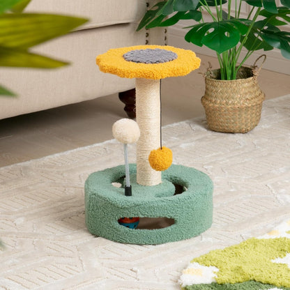Foodie Puppies Interactive Cat Scratching Toy - (Flower Pole Cat Tree)