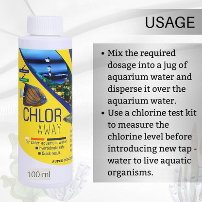 Aquatic Remedies Chlor Away - 100ml | Water Conditioner