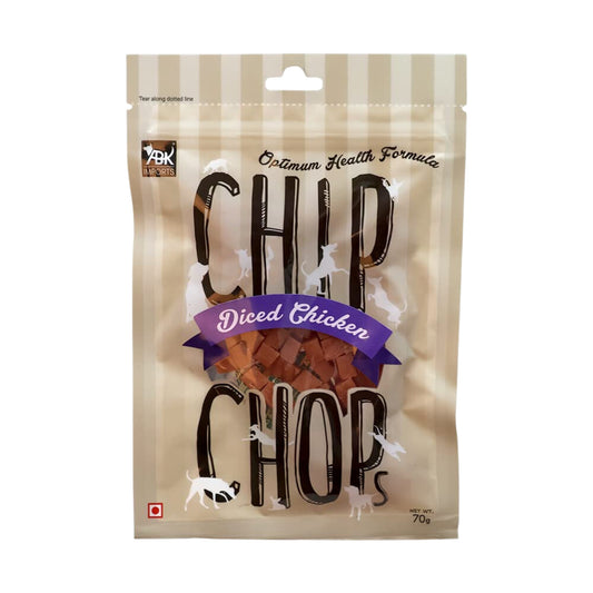 Chip Chops Dog Treats - Diced Chicken (70gm)
