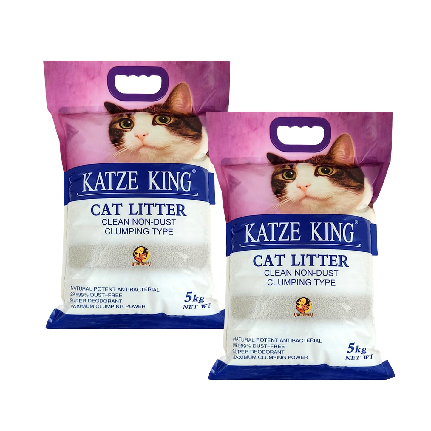 Katze King Strong Apple Fragrance Cat Litter Sand, 5Kg - Pack of 2