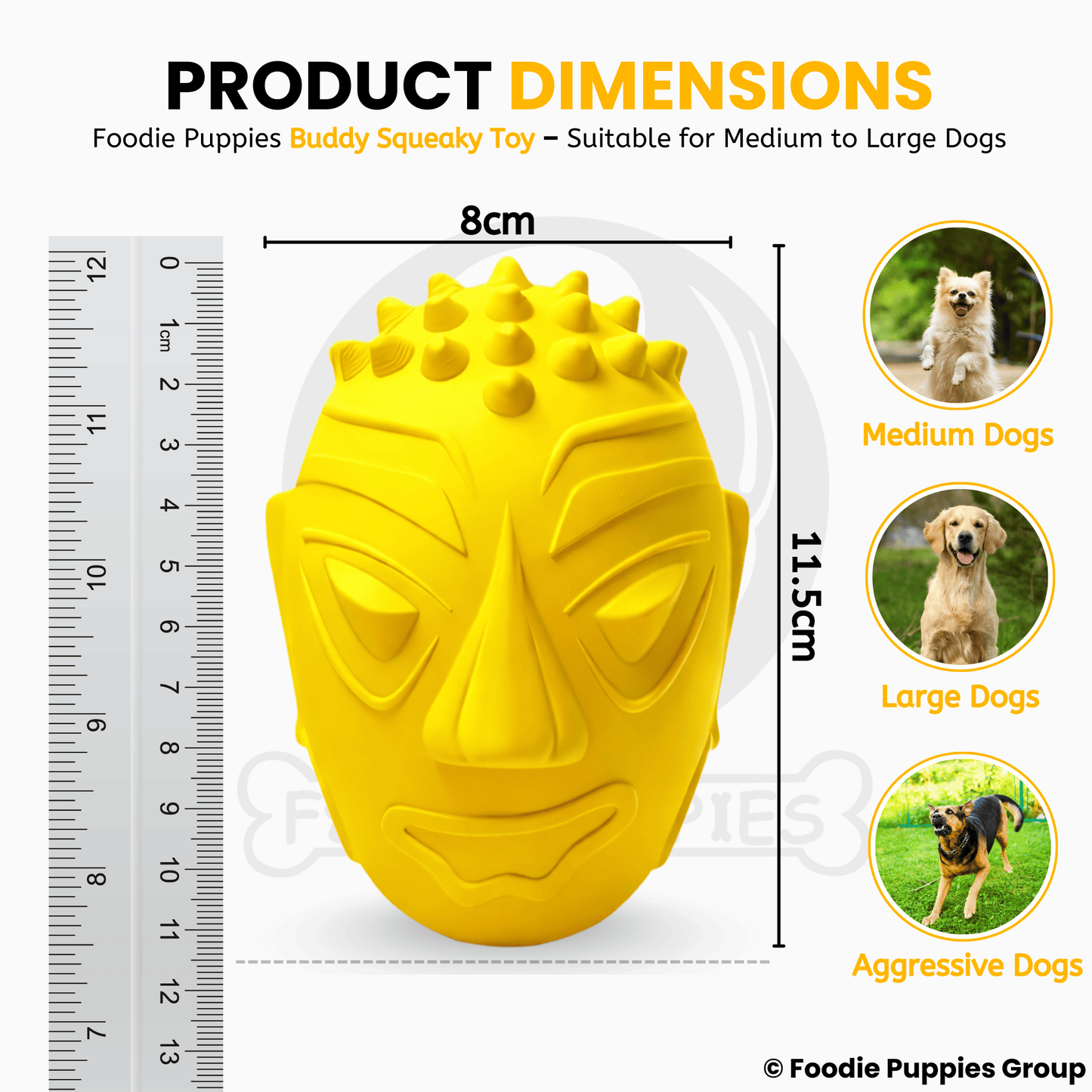 Dog Natural Latex Rubber Squeaky Toy - Buddy Squeaky Toy