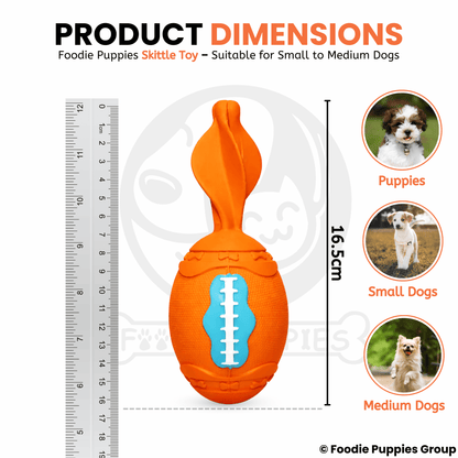 Natural Latex Squeaky Dog Toy - Skittle Toy