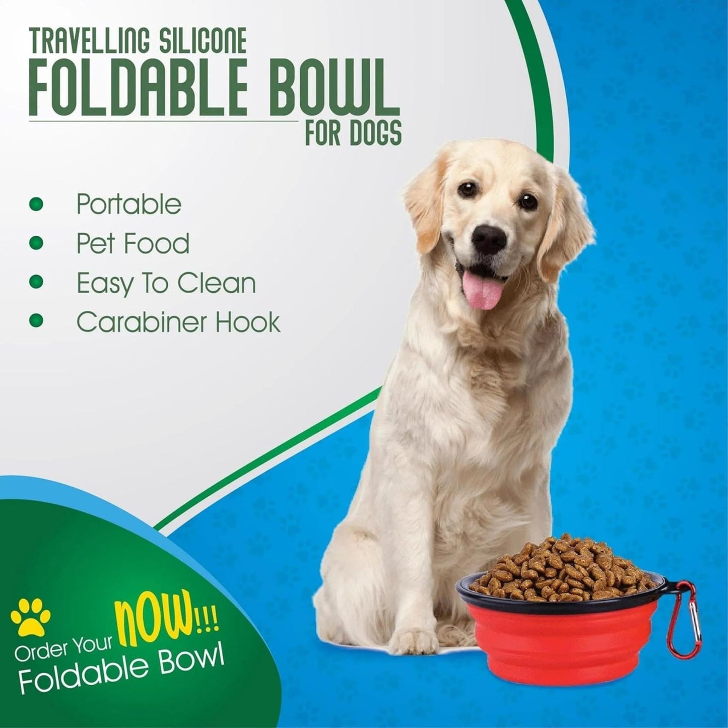 Foodie Puppies Foldable Silicone Sluggish Pet Bowl - 350ml, Pack of 2