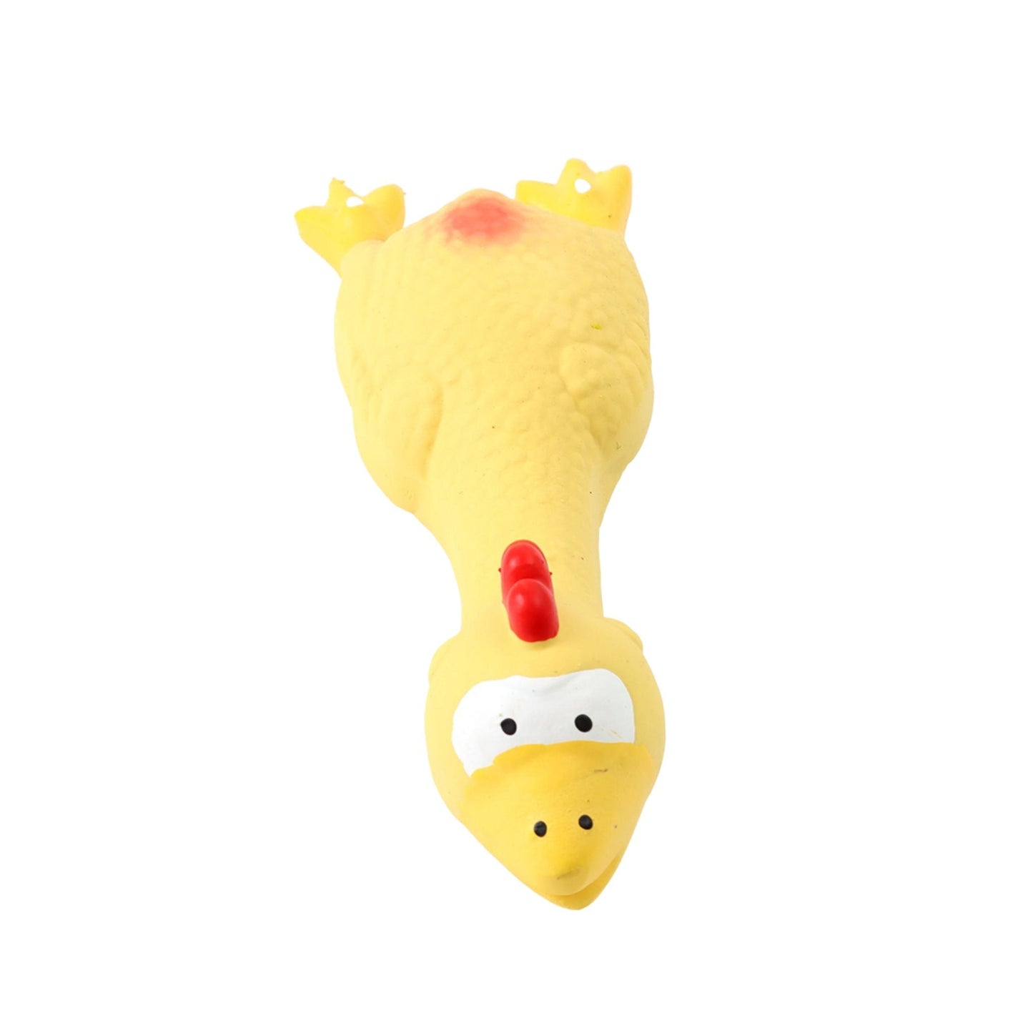 Foodie Puppies Latex Rubber Squeaky Dog Chew Toy - Yellow Hen