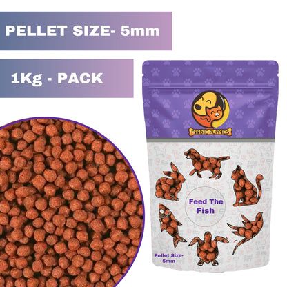 Foodie Puppies Fish Food (Pouch) for Growth & Health - 5mm, 1Kg
