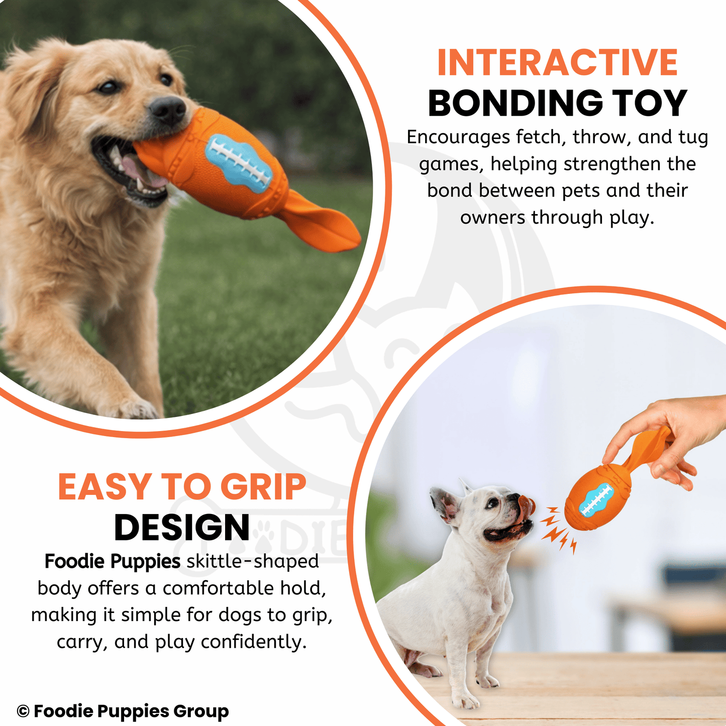 Natural Latex Squeaky Dog Toy - Skittle Toy