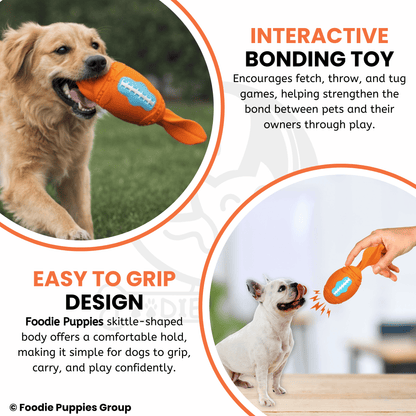 Natural Latex Squeaky Dog Toy - Skittle Toy