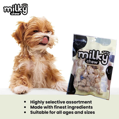 Dogaholic Milky Chew Knotted Bone 15in1 Dog Treat