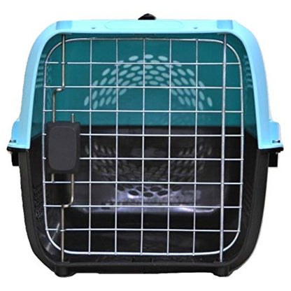 Foodie Puppies Portable Pet Travel Cage & Kennel House (Neon Blue)