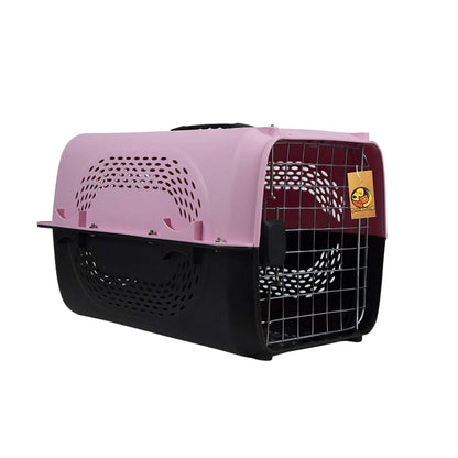 Foodie Puppies Portable Pet Travel Cage & Kennel House (Matte Pink)
