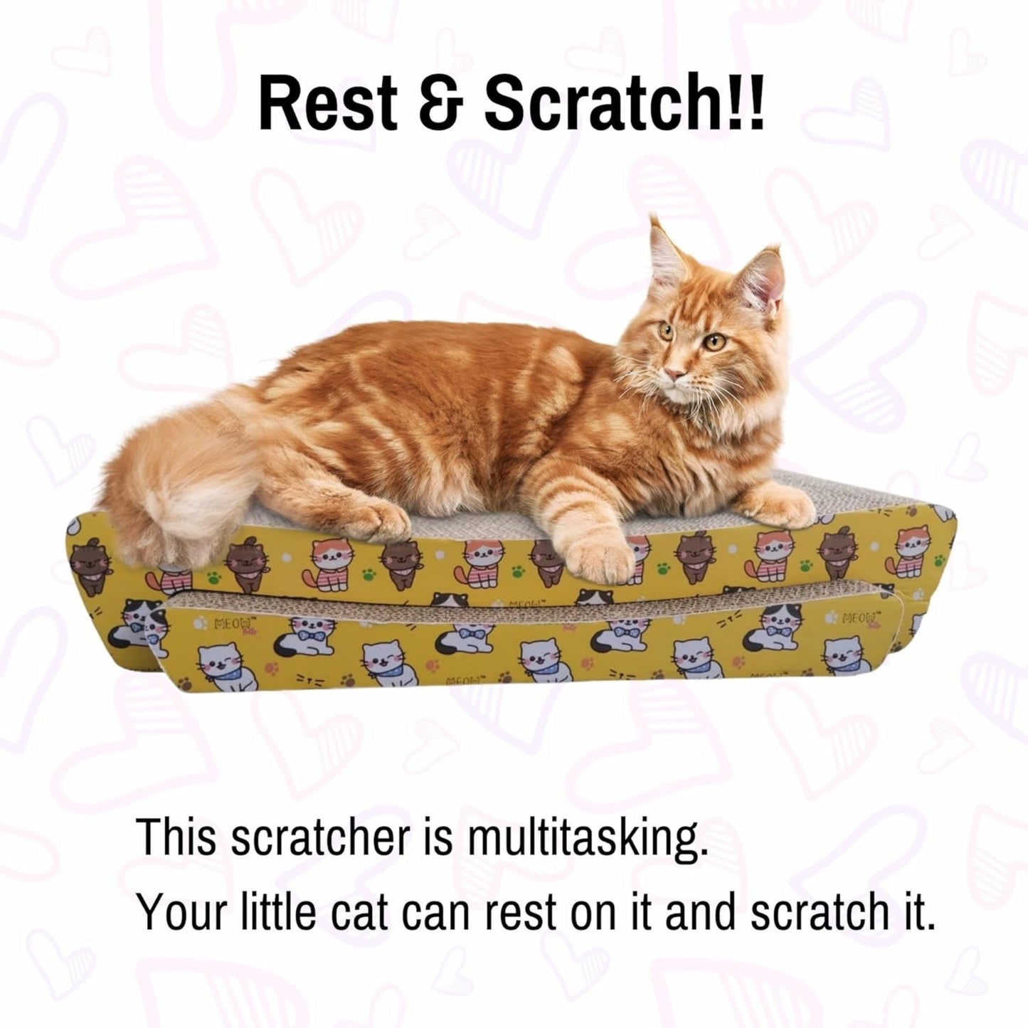 Foodie Puppies Corrugated Pull-Out Scratcher for Cats & Kittens