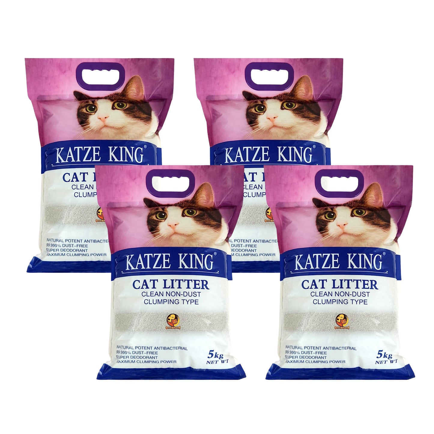 Katze King Strong Apple Fragrance Cat Litter Sand, 5Kg - Pack of 4