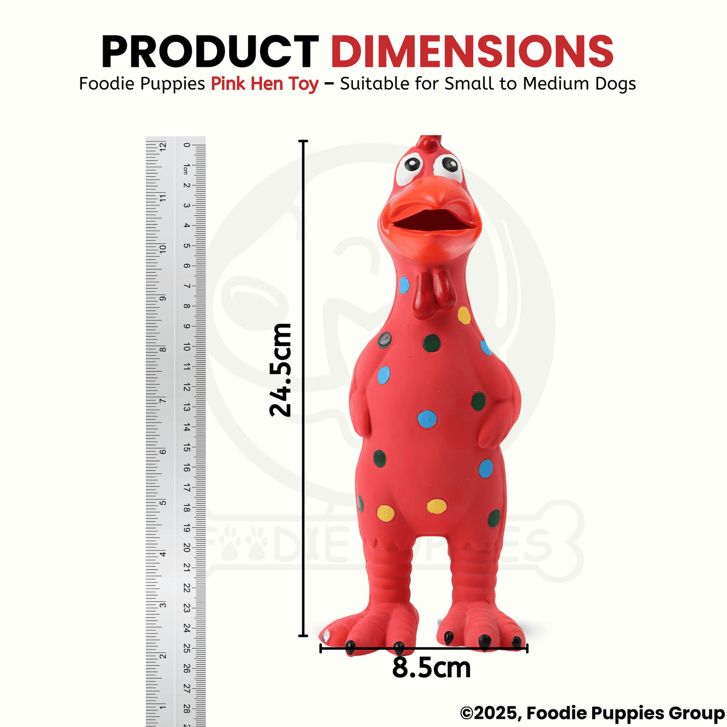 Pink Hen Squeaky Toy