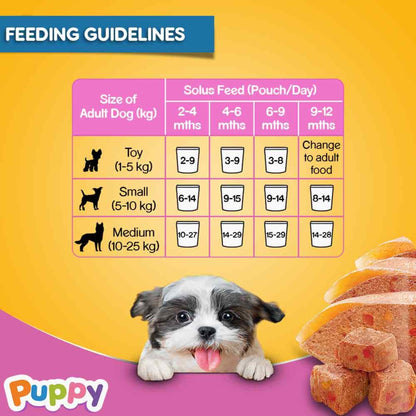 Pedigree Puppy Chicken Liver in Loaf with Vegetables - 70g, Pack of 90