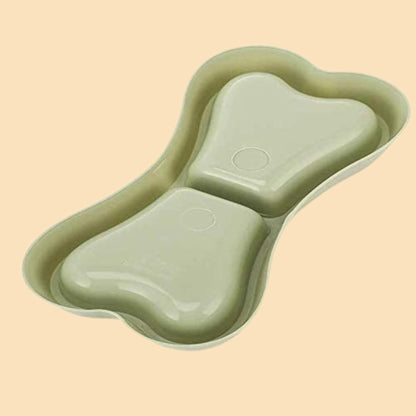 Foodie Puppies Bone-Shaped Double Bowl for Puppies, Cats & Kittens