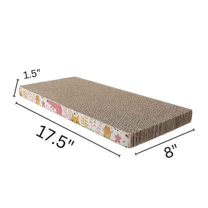 Foodie Puppies Corrugated Flat Scratcher for Cats & Kittens, Pack of 2