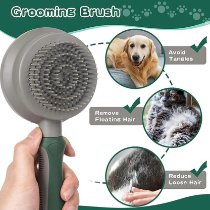 Foodie Puppies Self Cleaning Grooming Magic Duo Slicker for Dogs & Cats