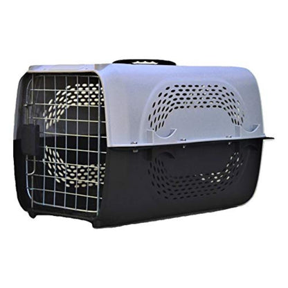 Foodie Puppies Portable Pet Travel Cage & Kennel House (Neon Grey)