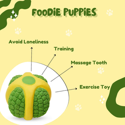 Foodie Puppies Latex Squeaky Toy for Medium Dog - Melon, Large