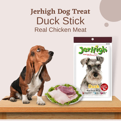 JerHigh Duck Stick Dog Treat with Real Chicken Meat - 70gm, Pack of 12