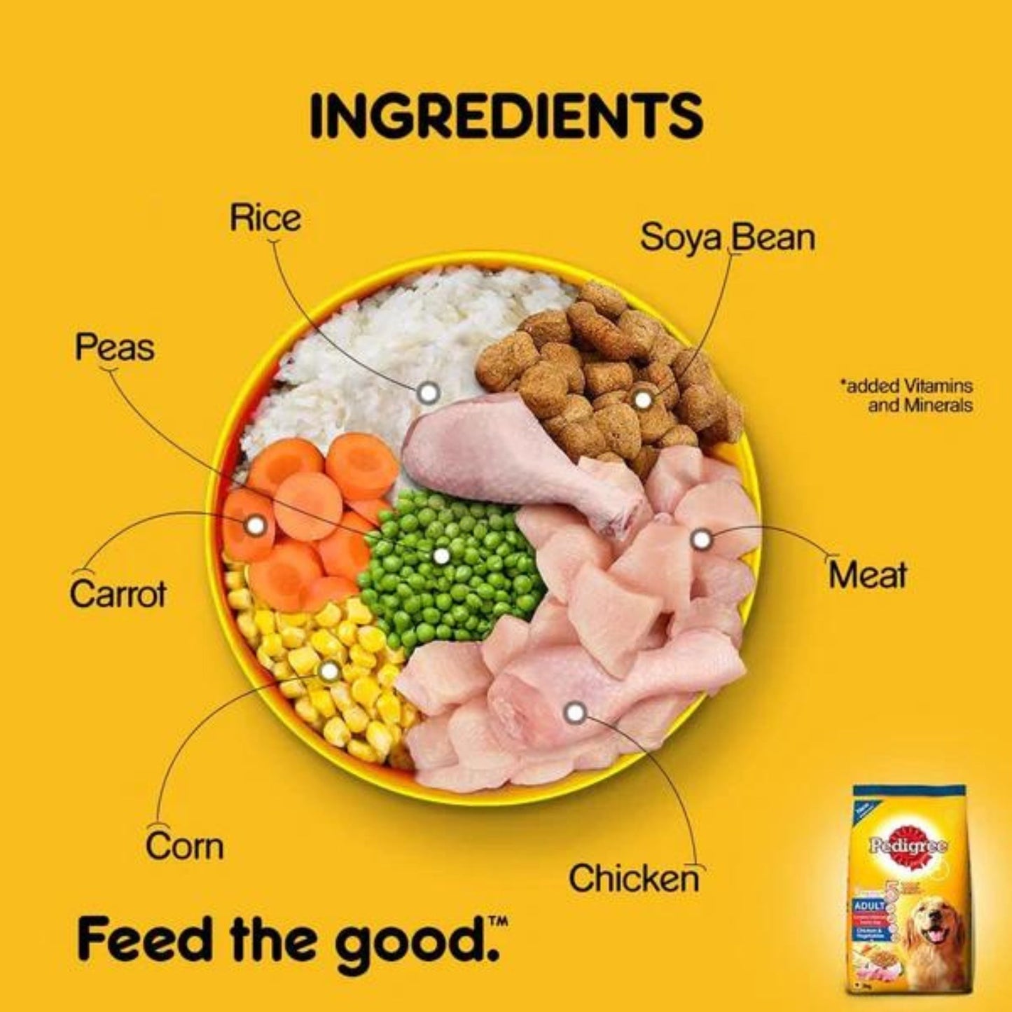 Pedigree Adult Dry Dog Food - Chicken & Vegetables, 5.5Kg