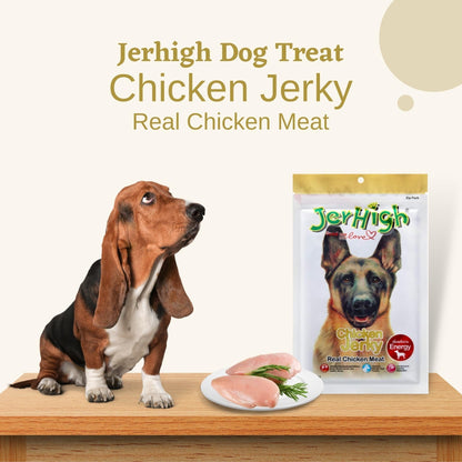 JerHigh Chicken Jerky Dog Treat with Real Chicken - 50g, Pack of 6