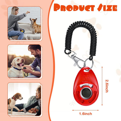Foodie Puppies Pet Training Oval Clicker with Wrist Strap, Color May Vary