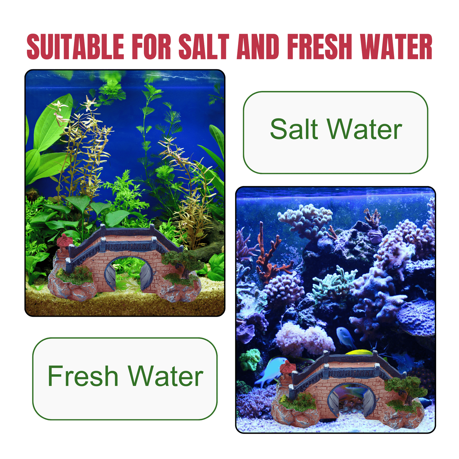 Thematic 2-Way Bridge Decor for Aquarium, Fish Tank Accessories, Pond – Foodie Puppies Thematic 2-Way Bridge Decor for Aquarium, Fish Tank Accessories, Pond – Foodie Puppies