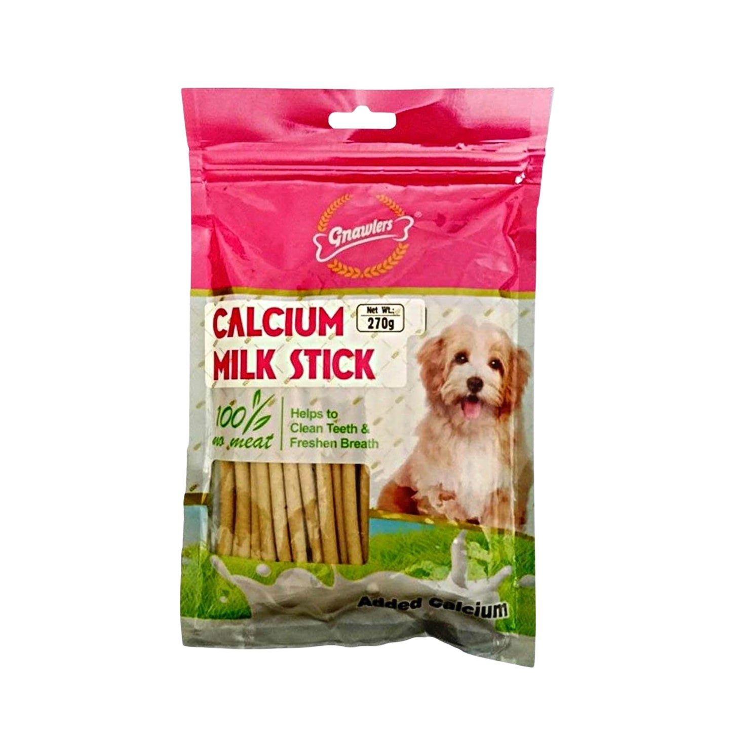 Gnawlers Calcium Milk Sticks Dog Treats, 270gm