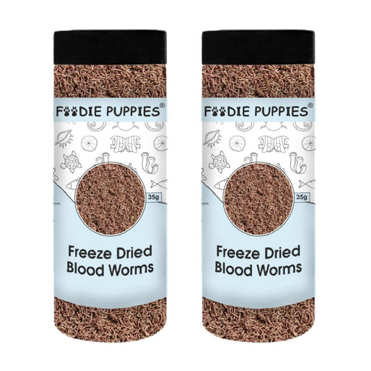 Foodie Puppies Freeze Dried Blood Worms Fish Food - 35gm, Pack of 2