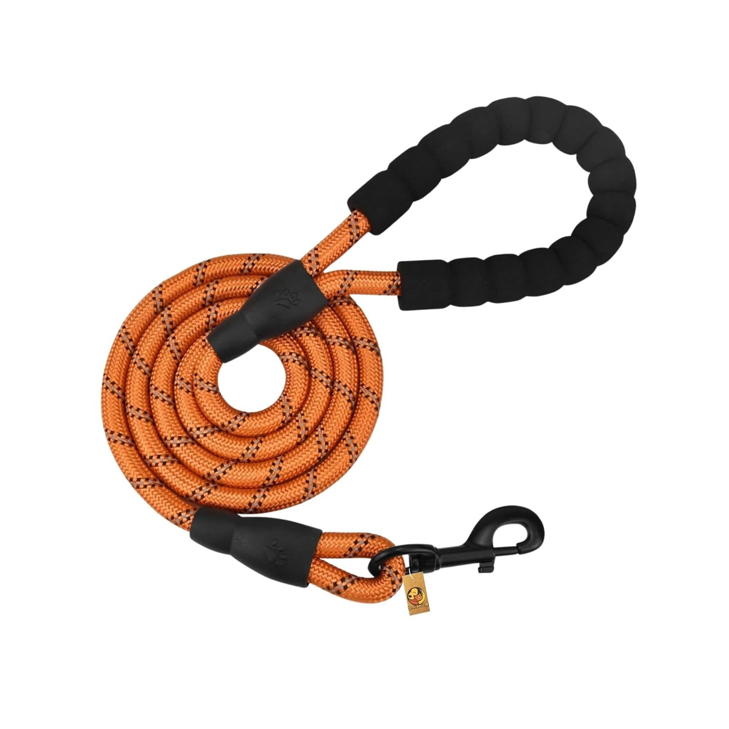 Foodie Puppies Reflective Snug Leash for Small to Medium Dogs, Orange