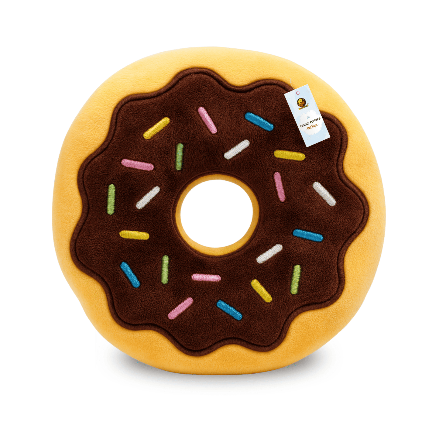 Soft Cotton-Filled Sprinkle Doughnut Plush Toy For Dog