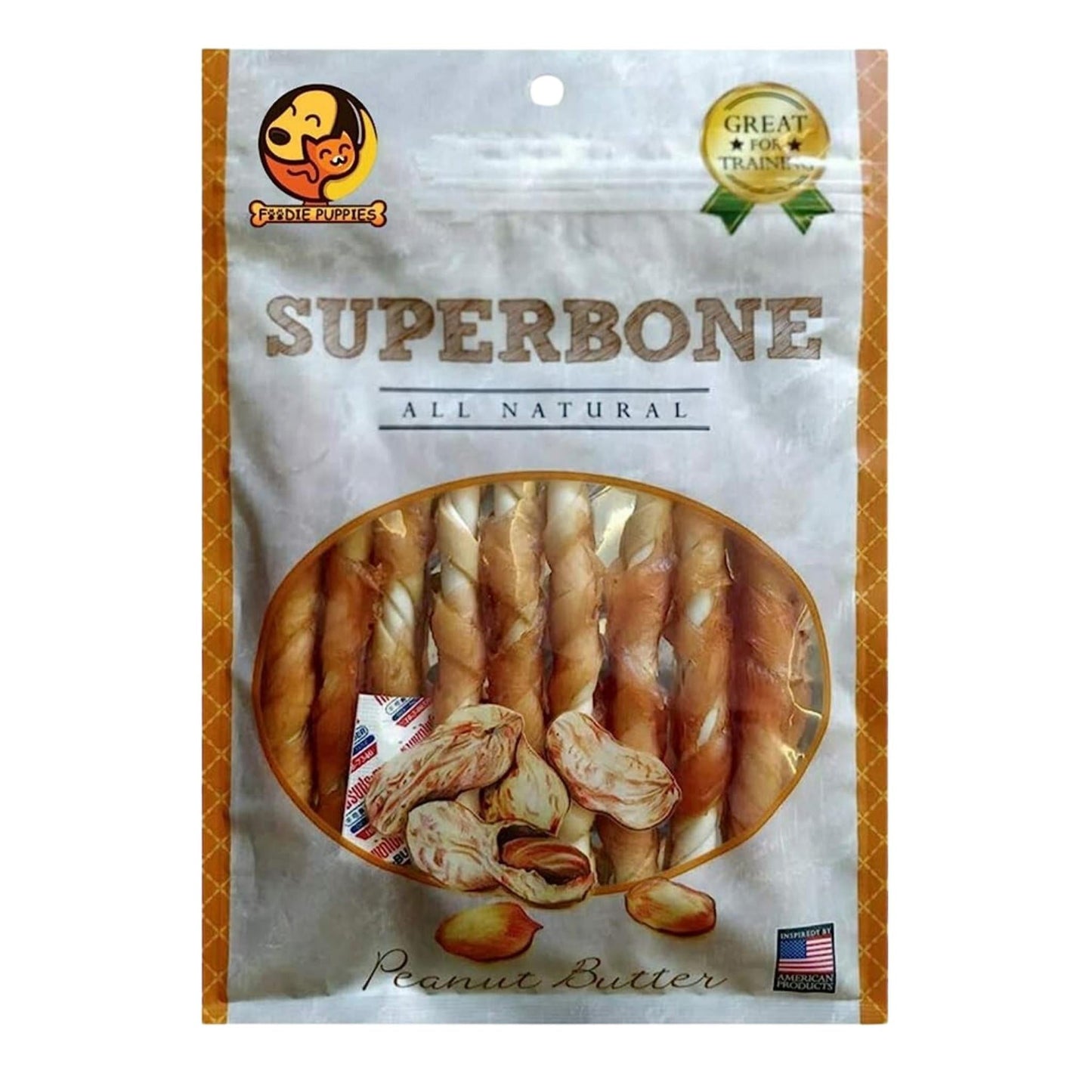 SuperBone All Natural Peanut Butter Stick Dog Treat - Pack of 1