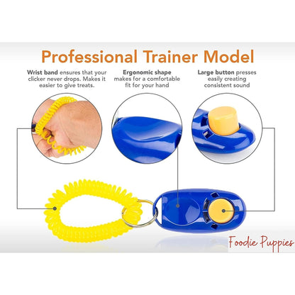 Foodie Puppies Pet Training Clicker with Wrist Strap (Color May Vary)