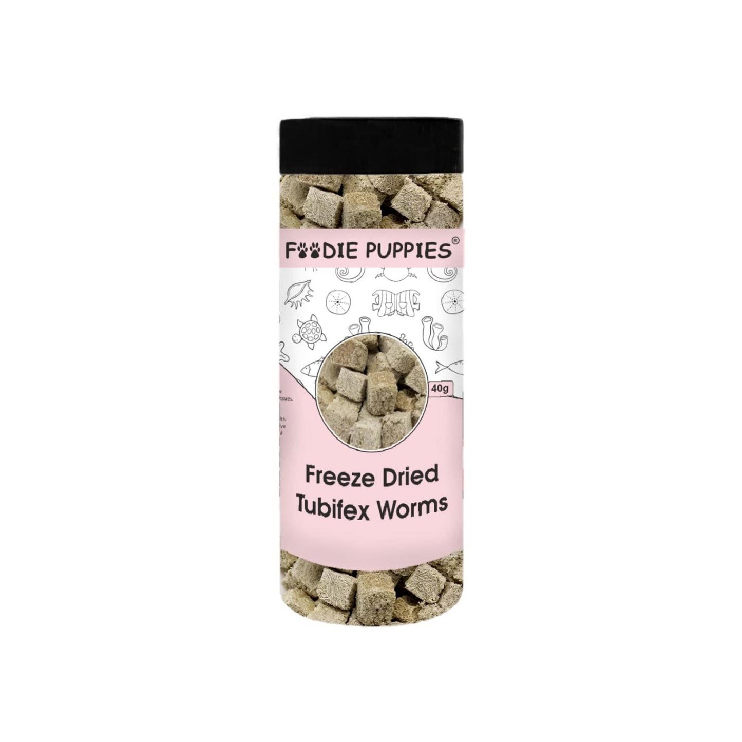 Foodie Puppies Freeze Dried Tubifex Worms Fish Food - 40gm