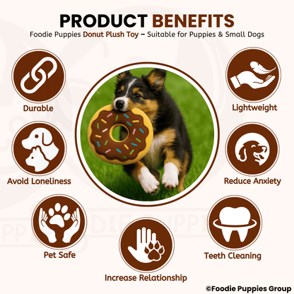 Soft Cotton-Filled Sprinkle Doughnut Plush Toy For Dog