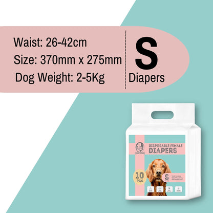 Foodie Puppies Disposable Dog Diapers for Female Dogs - Small