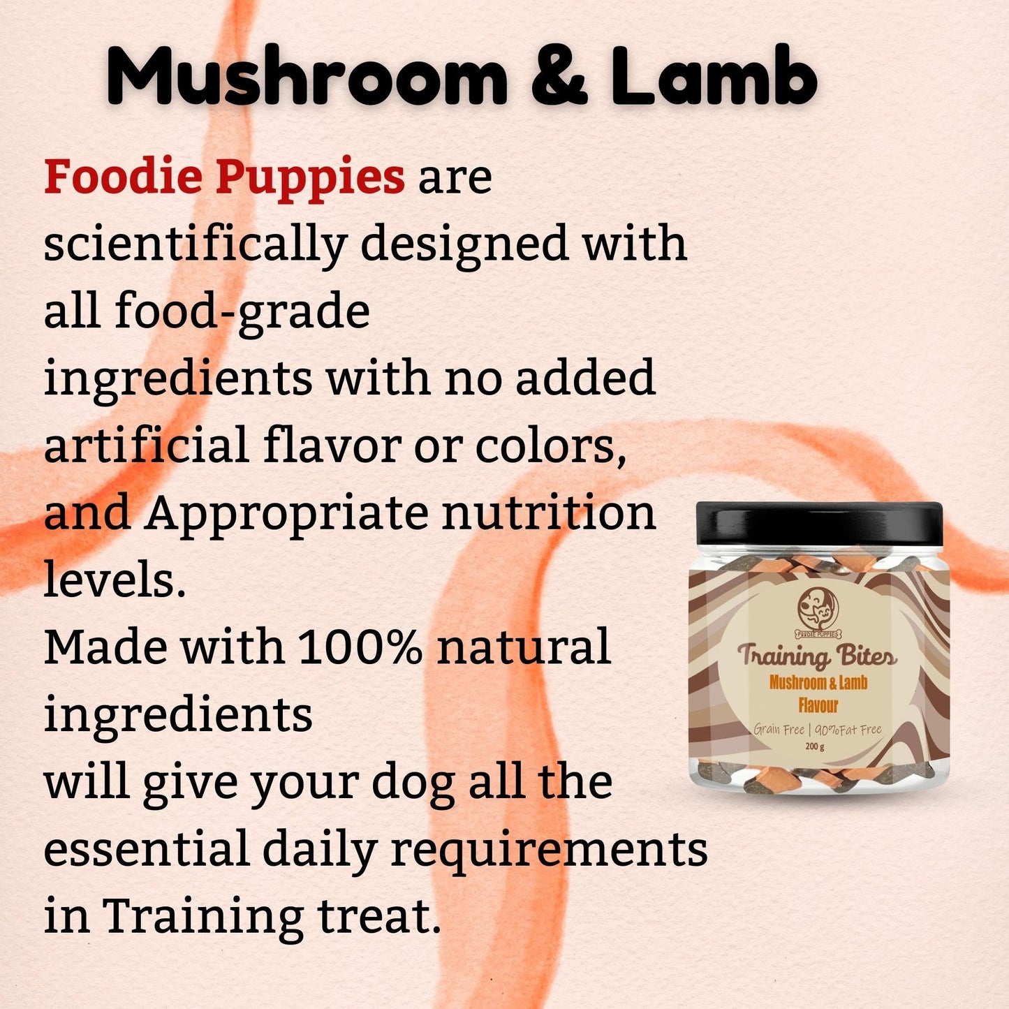 Foodie Puppies Mushroom & Lamb Bone Dog Training Bites - 210g, Pack of 2