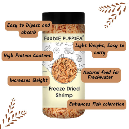 Foodie Puppies Freeze Dried Shrimp Fish Food - 35gm, Pack of 2