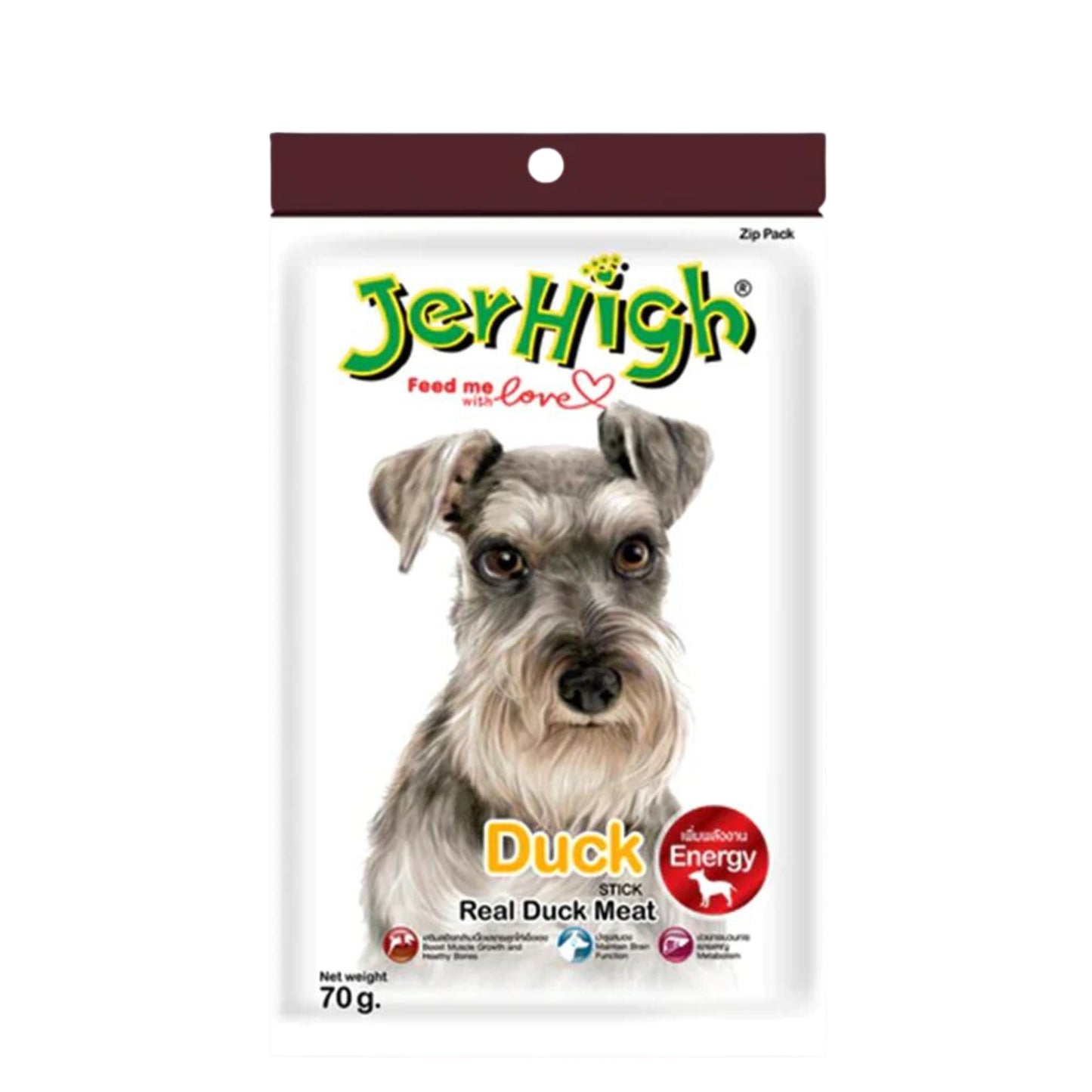 JerHigh Duck Stick Dog Treat with Real Chicken Meat - 70gm