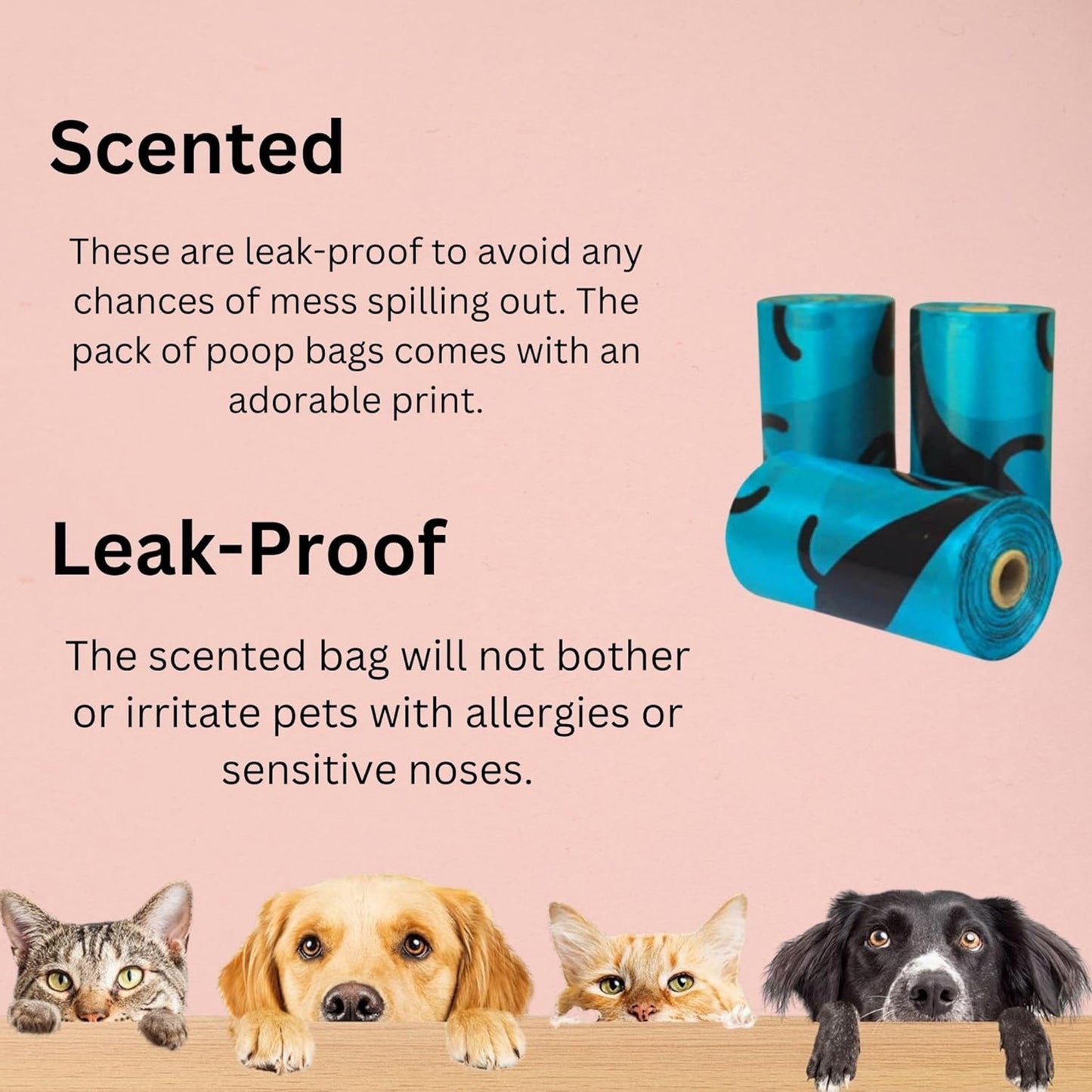 Foodie Puppies Combo of Strip Zip Bag Dispenser and 6 Poop Bag Roll